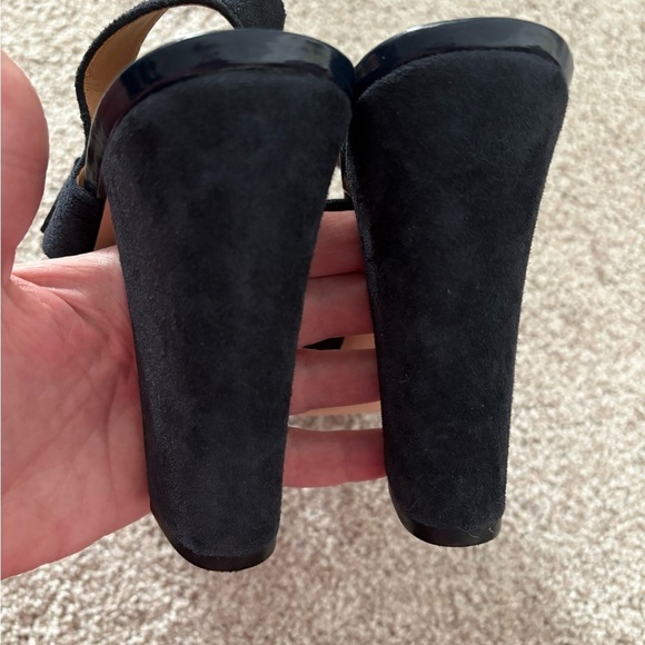 Calvin Klein Bette Suede Block Heels navy blue 8.5 excellent condition - Picture 6 of 9
